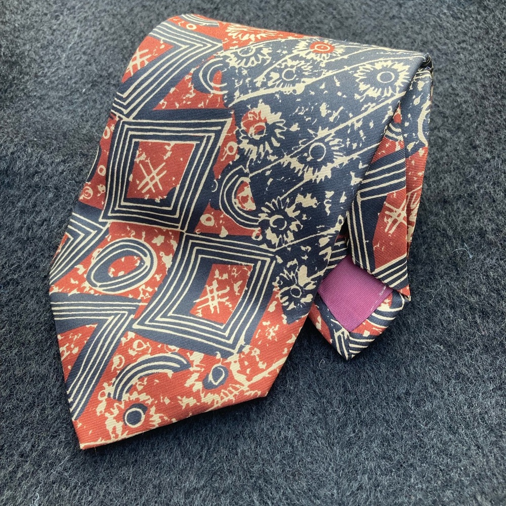 Vintage Silk Abstract Tie